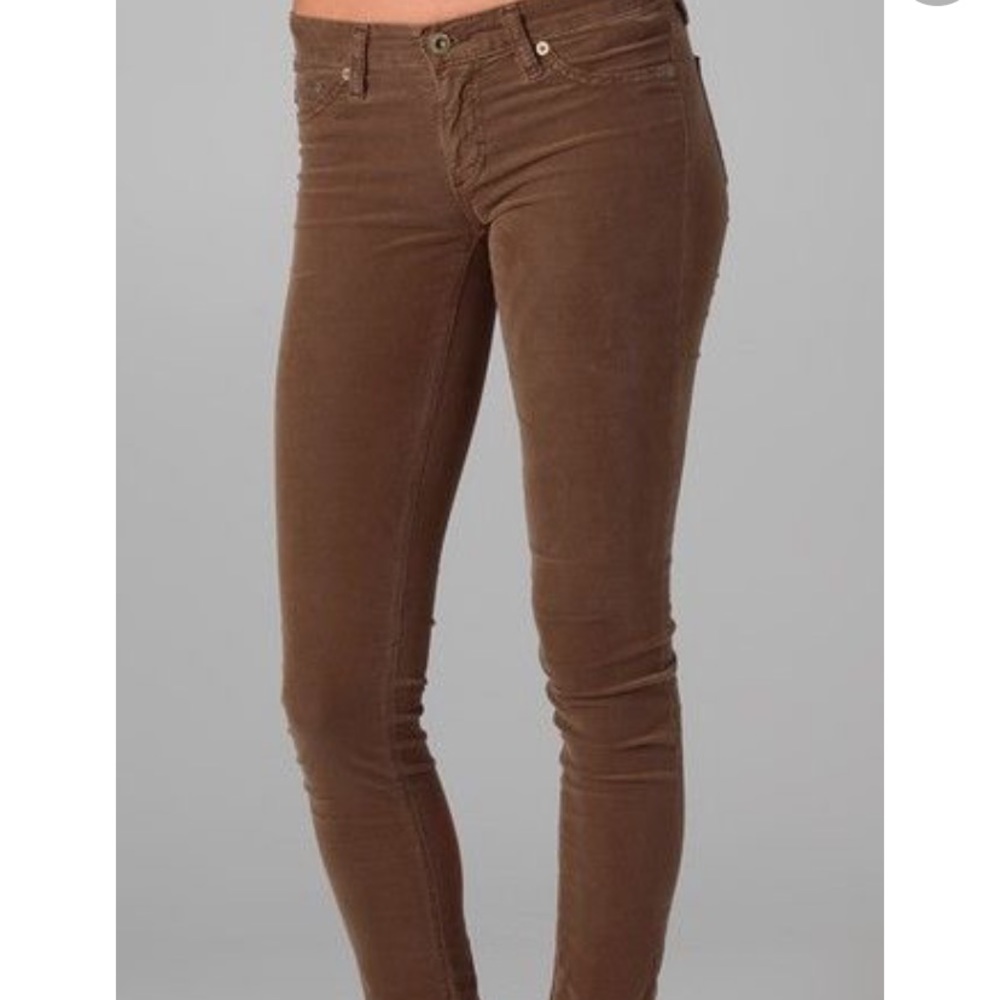 AG “The Legging Supper Skinny” brown corduroy